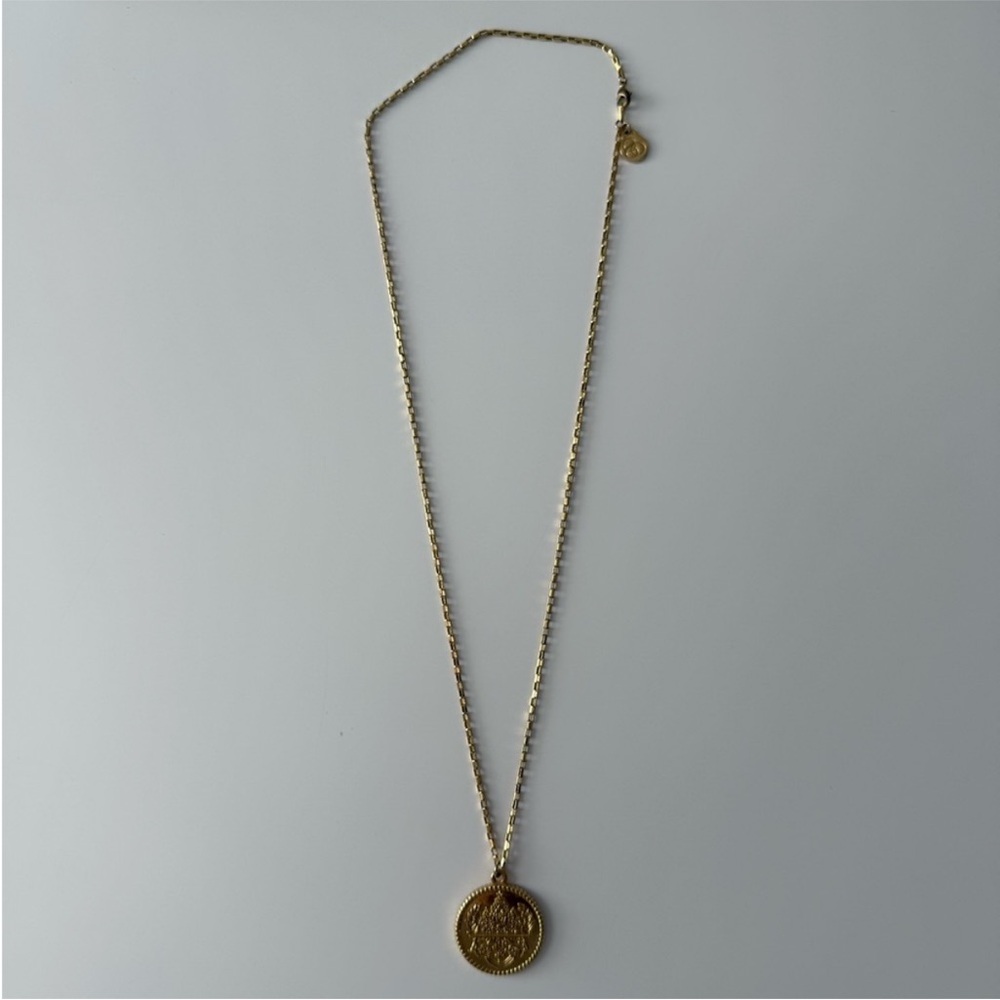 Cloverpost Gold Coin Pendant Necklace
